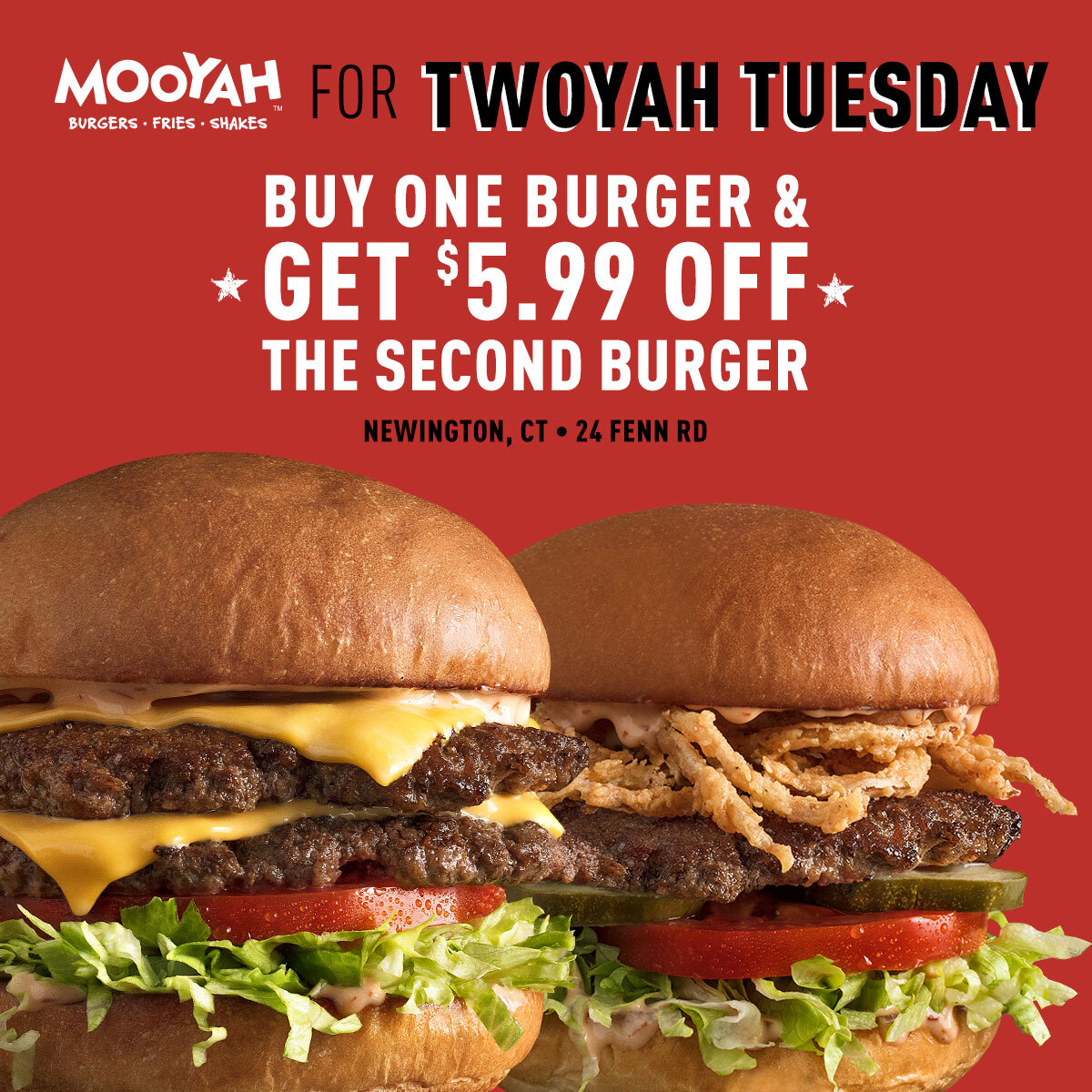 Newington Ct Restaurants Mooyah Burgers Fries And Shakes Newington Ct 163