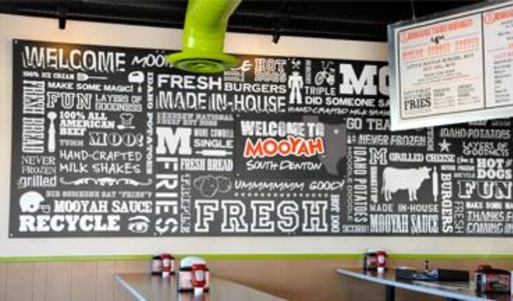 Best burgers in Denton Texas MOOYAH restaurant interior